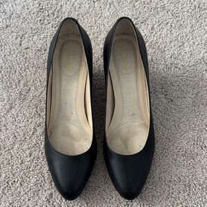 Cole Haan Black Leather Wedges